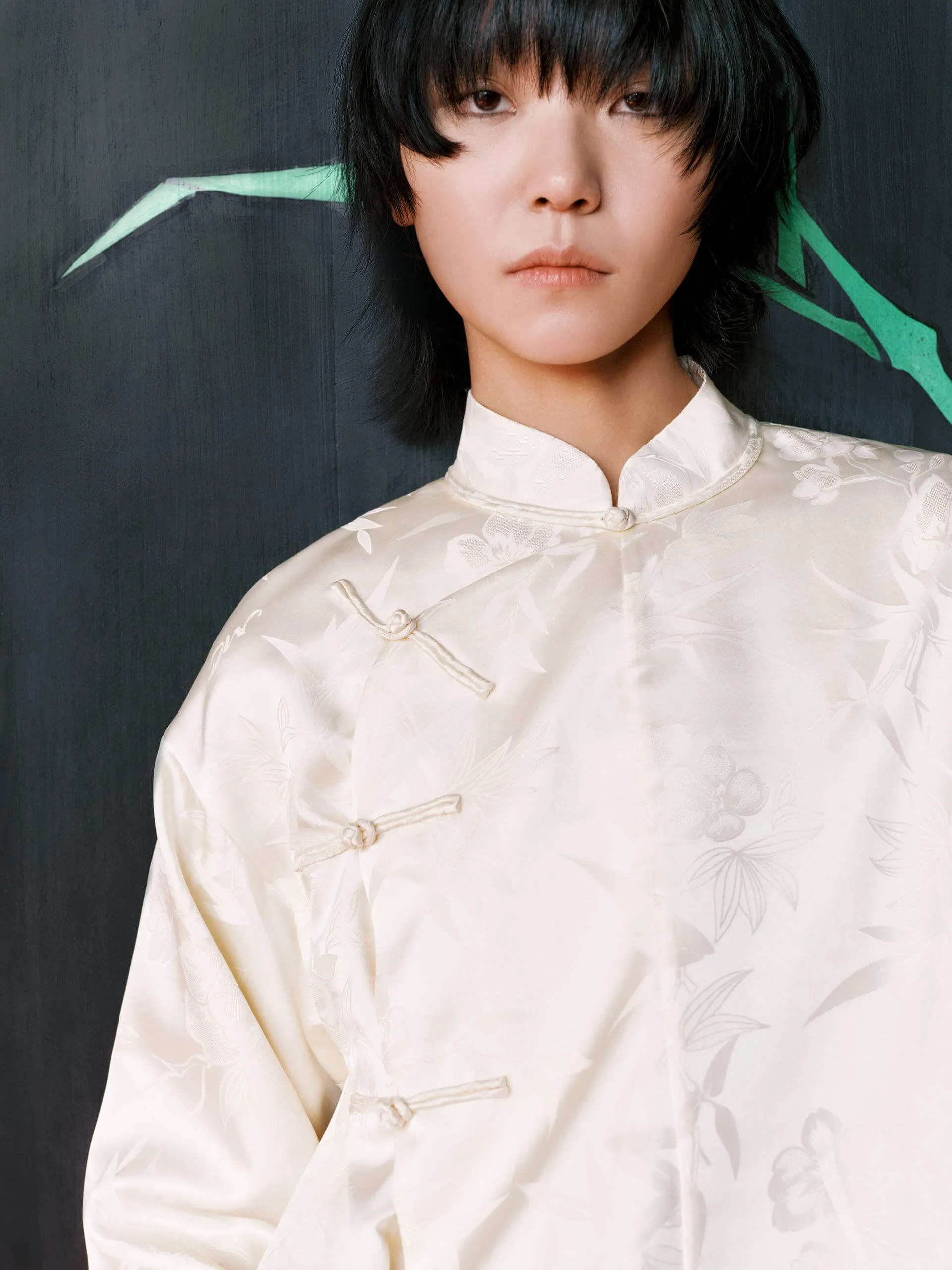 Silk Blend Jacquard Coat