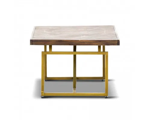 Tuberose Coffee Table 120cm Solid Acacia Wood Home Herringbone Parquet - Brown